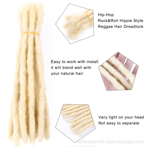 Hot sell 20 Inch  Crochet afro kinky hair extensions Afro Kinky Dreadlocks Human Hair dreadlock